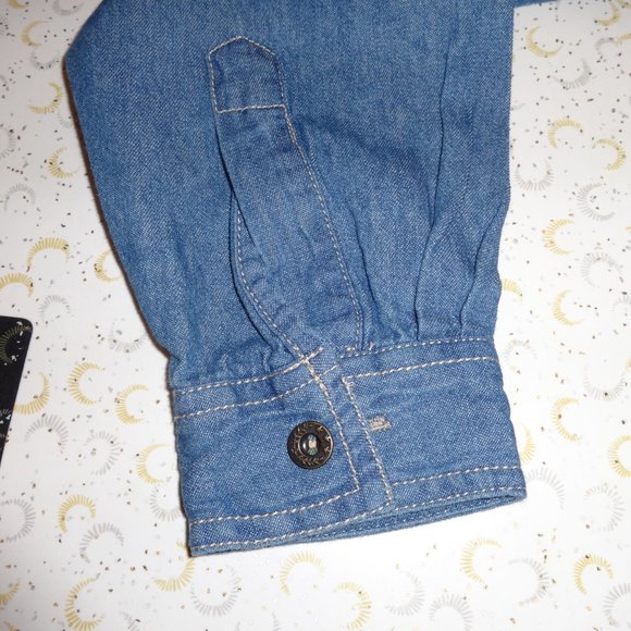 Vintage Mens Nutcracker Brand Christmas Denim Button Up Shirt NWT Size Medium - Picture 5 of 12